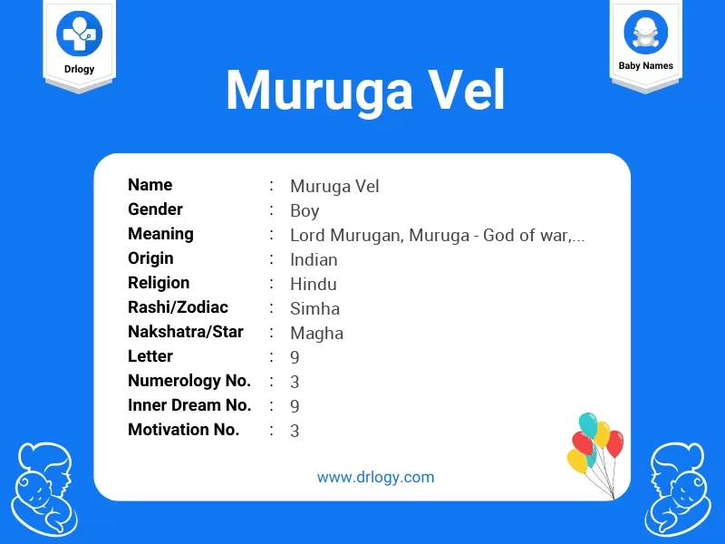 Muruga Vel Name Meaning